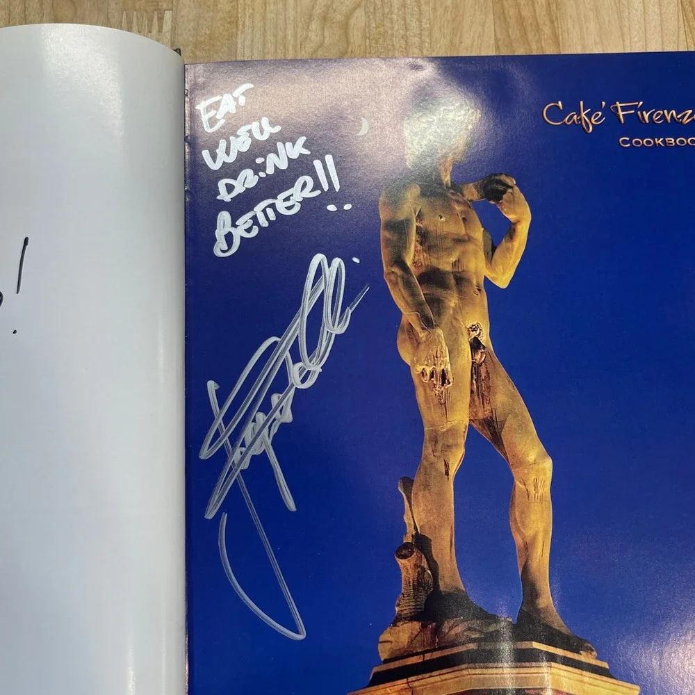Cafe Firenze Cookbook Signed Jacopo Falleni Fabio Viviani Italian Recipes Tuscan